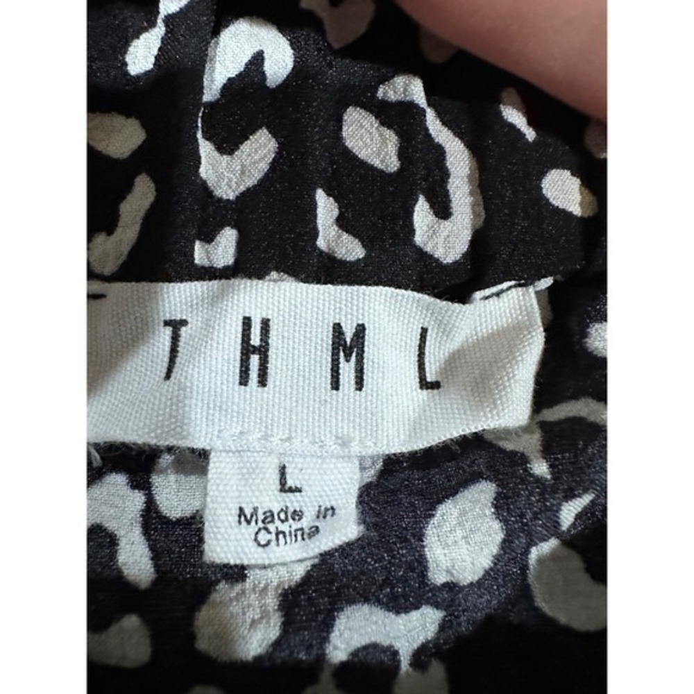 THML Leopard Print Embroidered Boho Tank Top Large - Picture 4 of 6